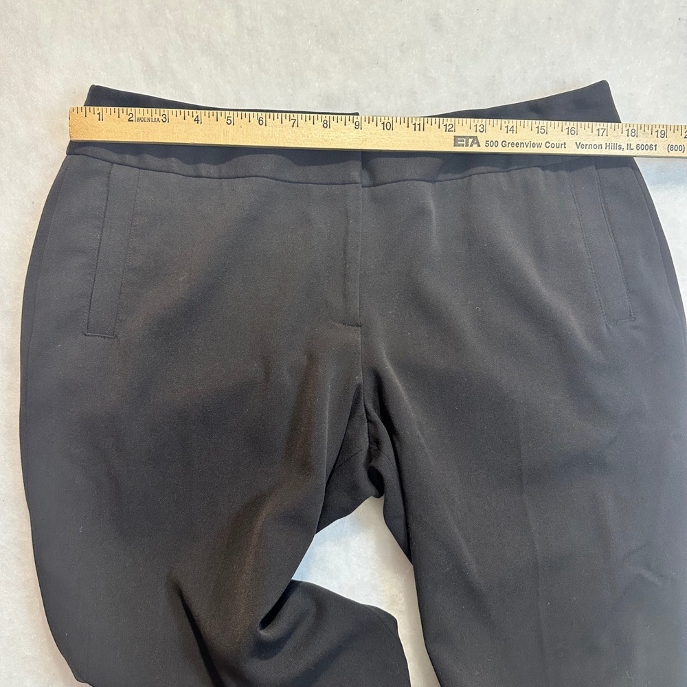 Rafaella Womens Size 14 Black Wide Leg Cuffed Dress Pants Professional Trousers - Picture 4 of 9